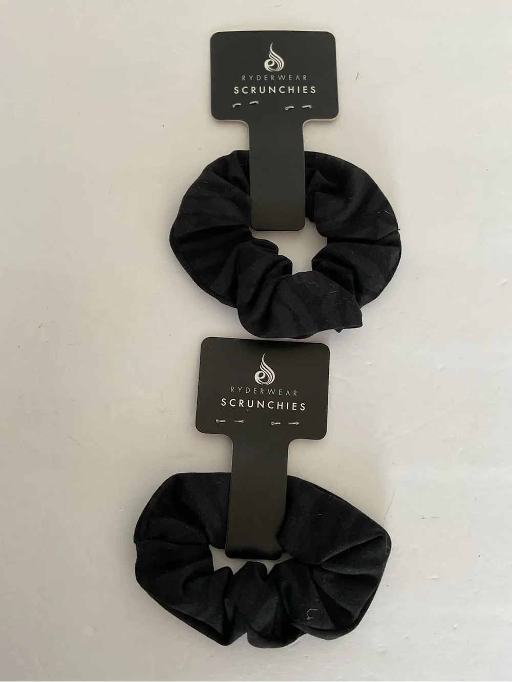 Ryderwear Wild Zebra Black Scrunchies NWT SET OF TWO